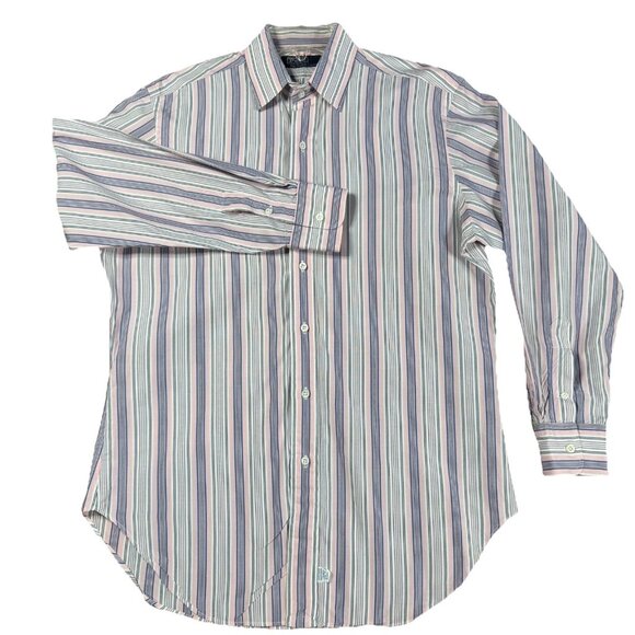 Ralph Lauren Other - Ralph Lauren Classic Fit Striped Button-Down Shirt Men 15.5 Pink Blue